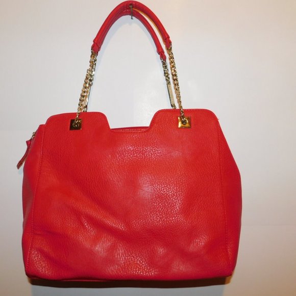 Olivia + Joy Bags Olivia Joy Handbag Large Red Tote Shoulder Purse
